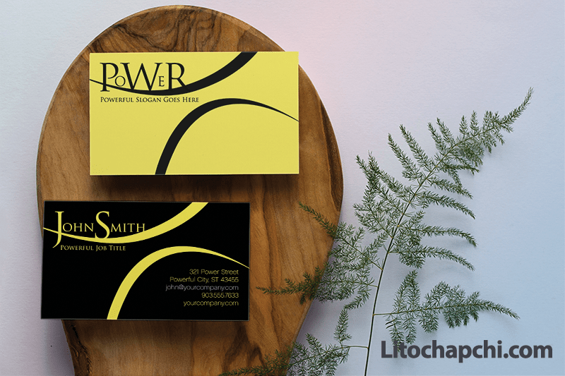 چاپ و طراحی کارت ویزیت زرد ، چاپ با کیفیت بالا و کمترین هزینه